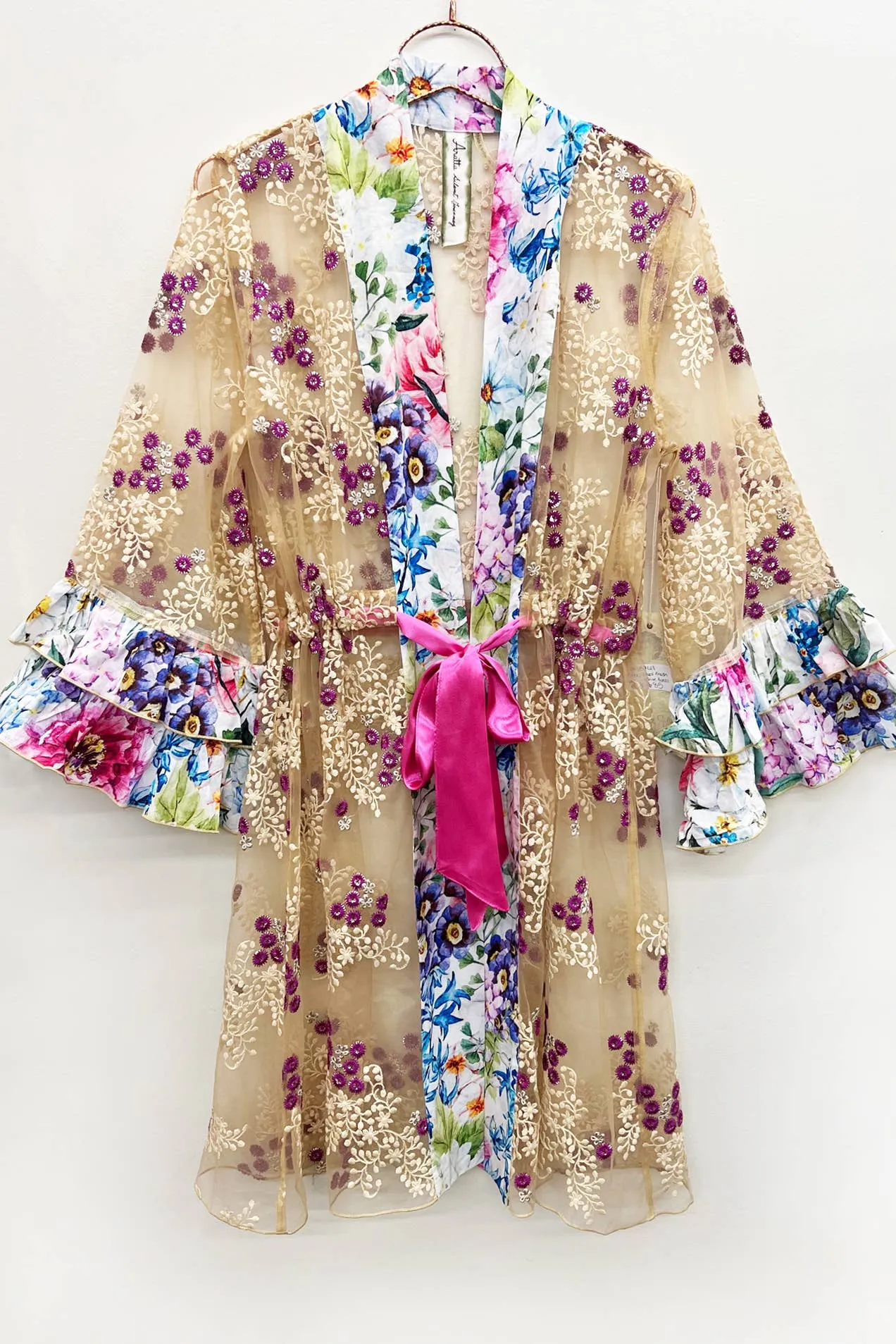 Arrata - Ibiza Embellished Mesh Kimono
