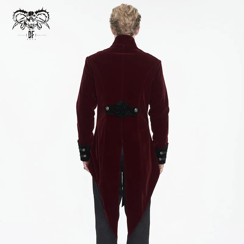 CT21502 wine Gothic stand collar tuxedo men's jacket