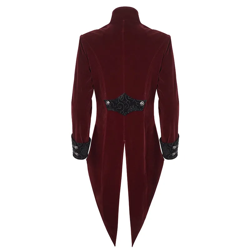CT21502 wine Gothic stand collar tuxedo men's jacket