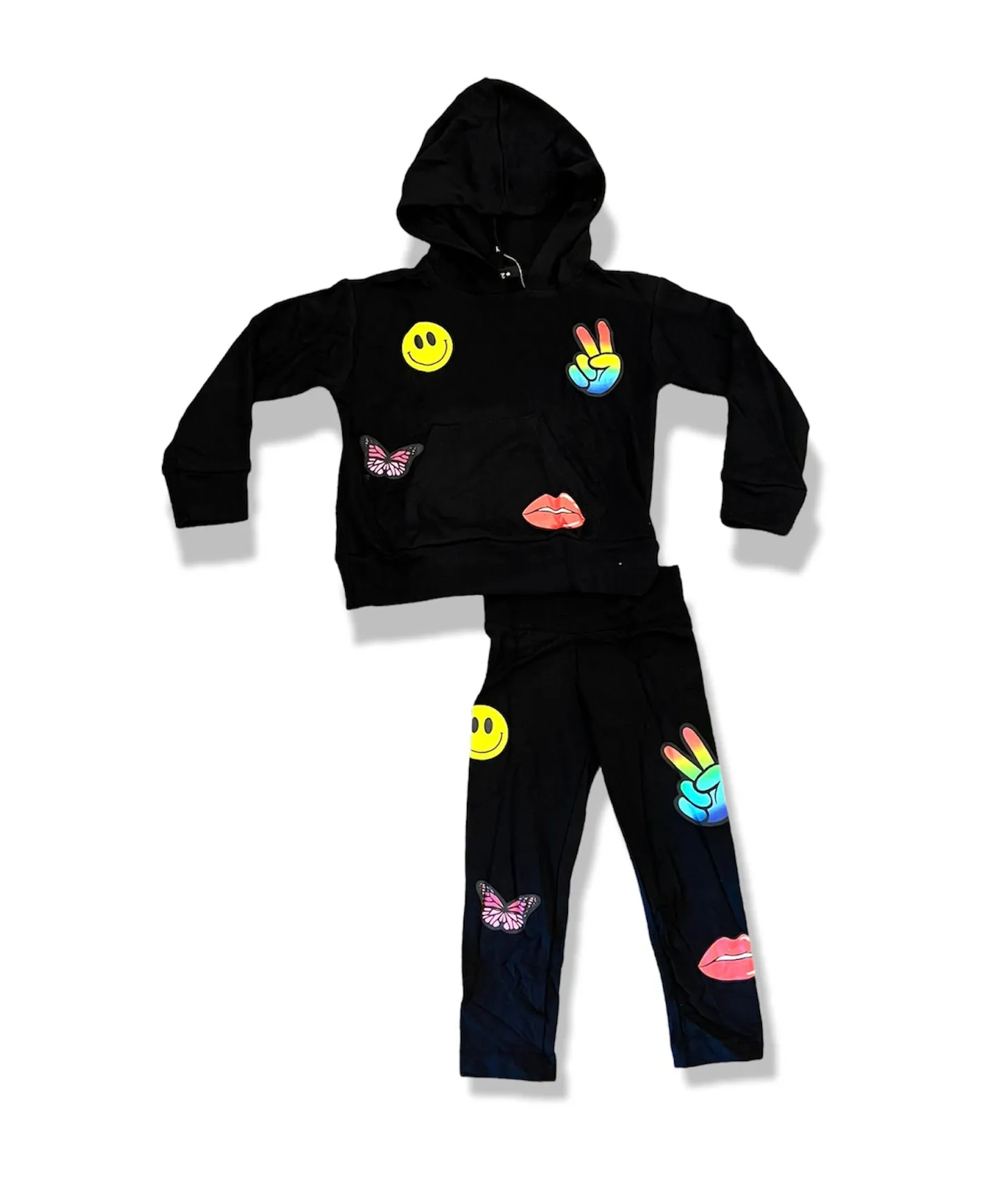 Emoji Hooded Pullover & Legging Set