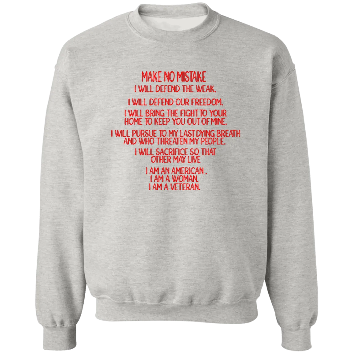 I am a Female Veteran Ladies Crewneck Pullover Sweatshirt