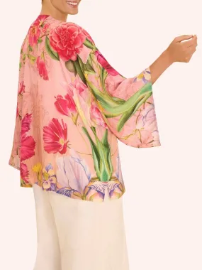 Kimono Jacket - Floral Study Pink