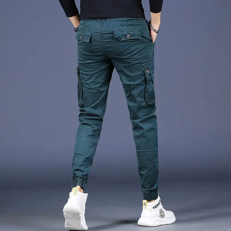 Men Pure Cotton Casual Cargo Pants