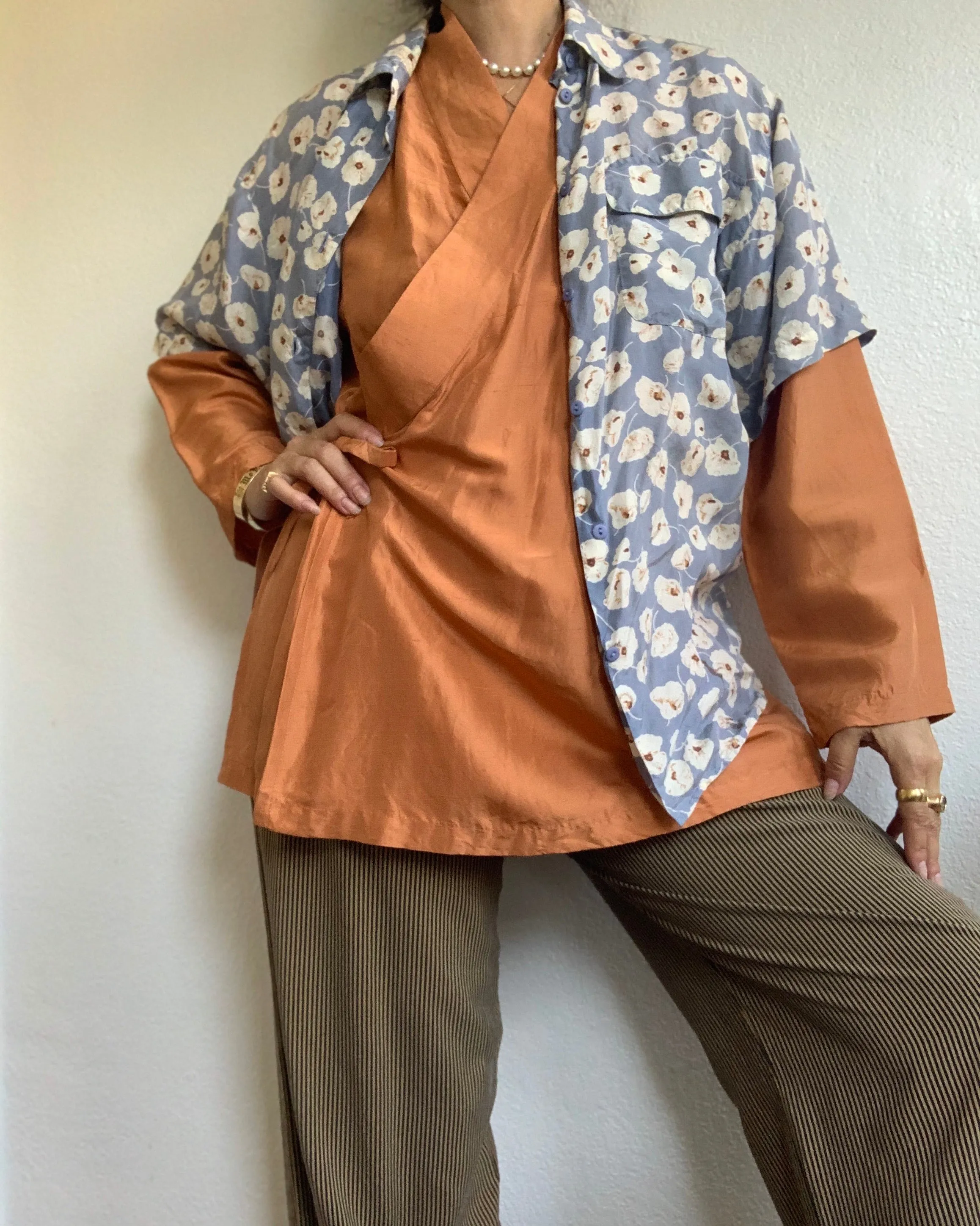 Raw Silk Jacket Robe