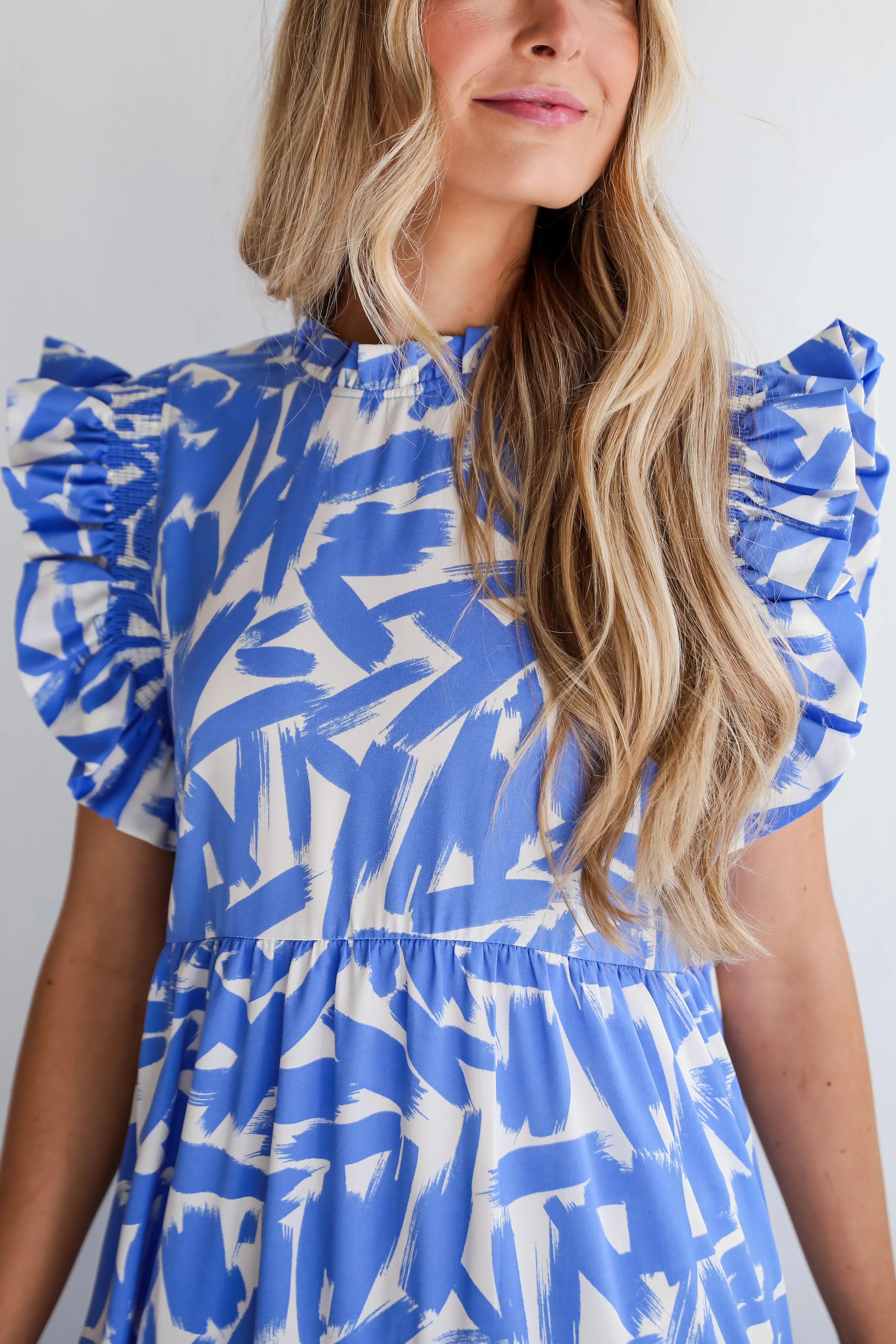 Sunny Attraction Blue Tiered Maxi Dress