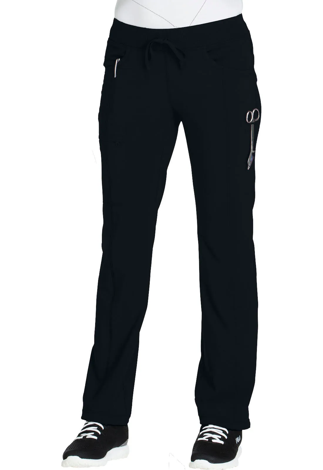 SVH - OB Nurses - 1123A Black Ladies Low Rise Straight Leg Drawstring Pant