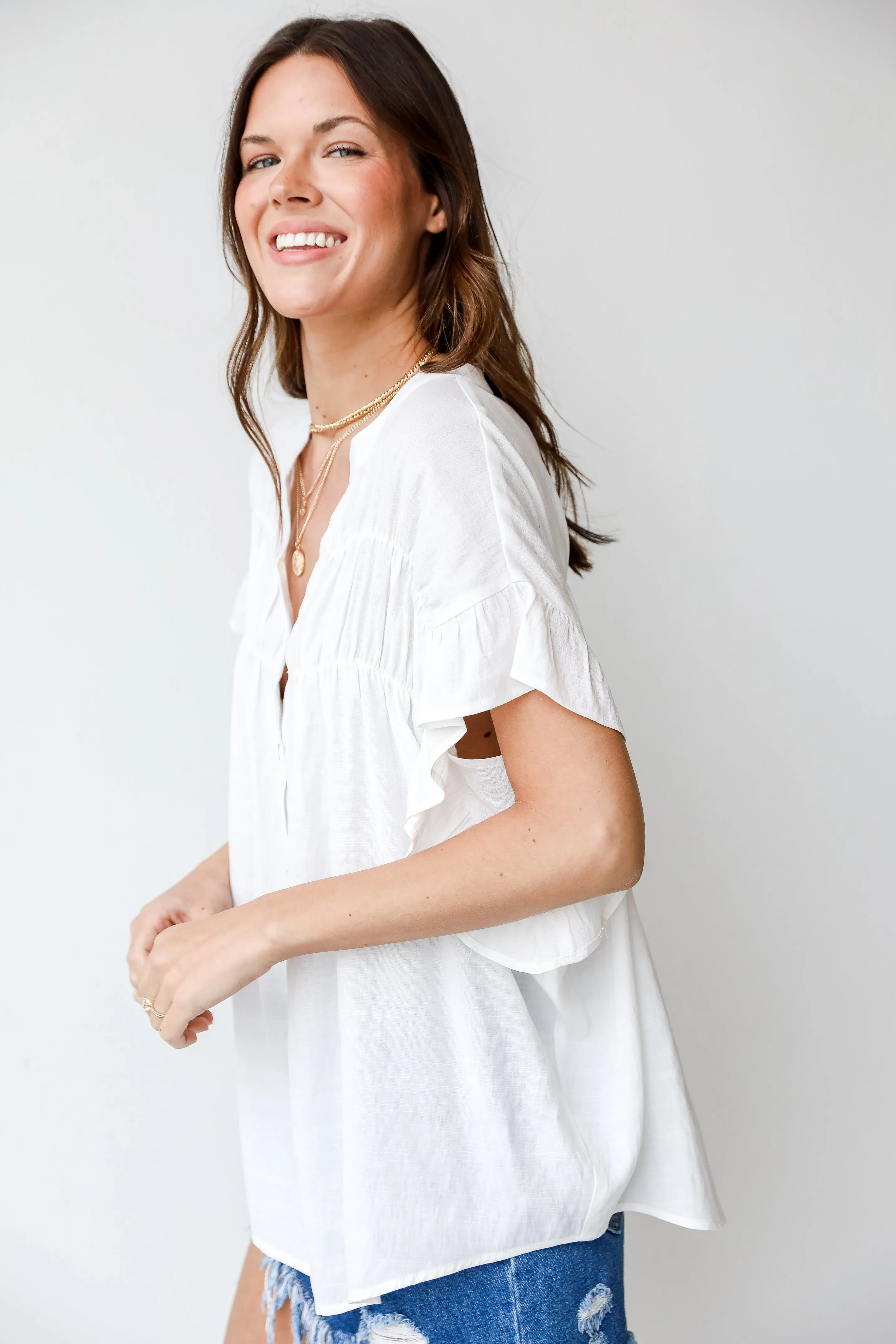 Sweet Details Ruffle Blouse