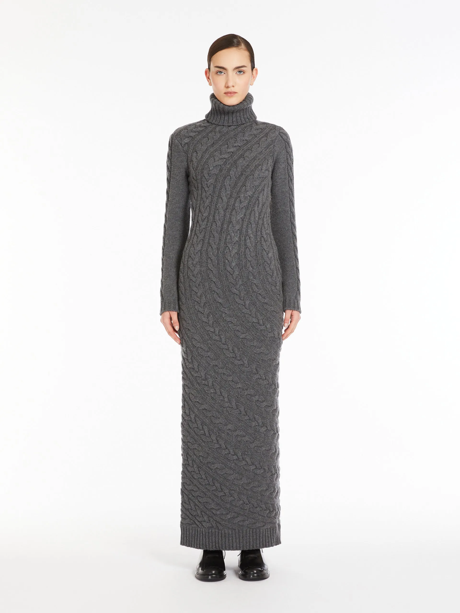 Wool and cashmere slim-fit dress